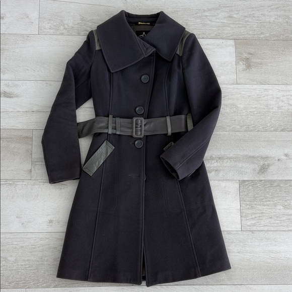 Vintage Mackage Wool Trench Coat with Belt - Picture 1 of 9